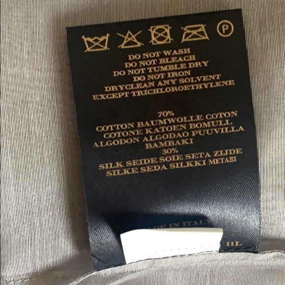 BURBERRY Gray Rope Sleeve Chiffon Semi-Sheer Shirt - Picture 8 of 8